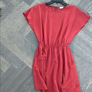 Aritzia wine colored flirty dress